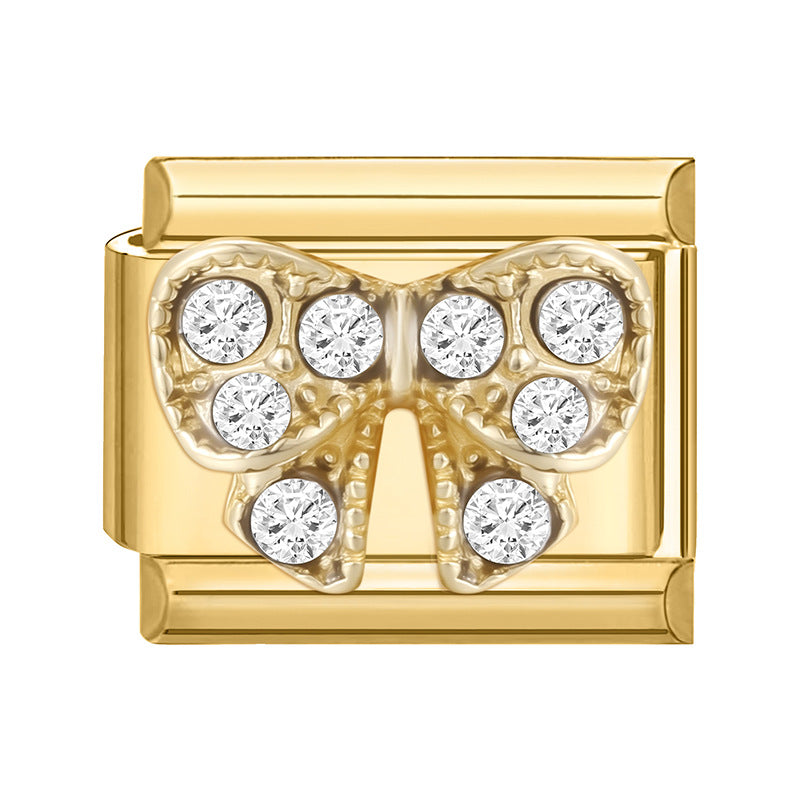 Wholesale 9mm Italian Charm Starter Bracelets DIY square Single Section Creative Stainless Steel Composable Bracelet