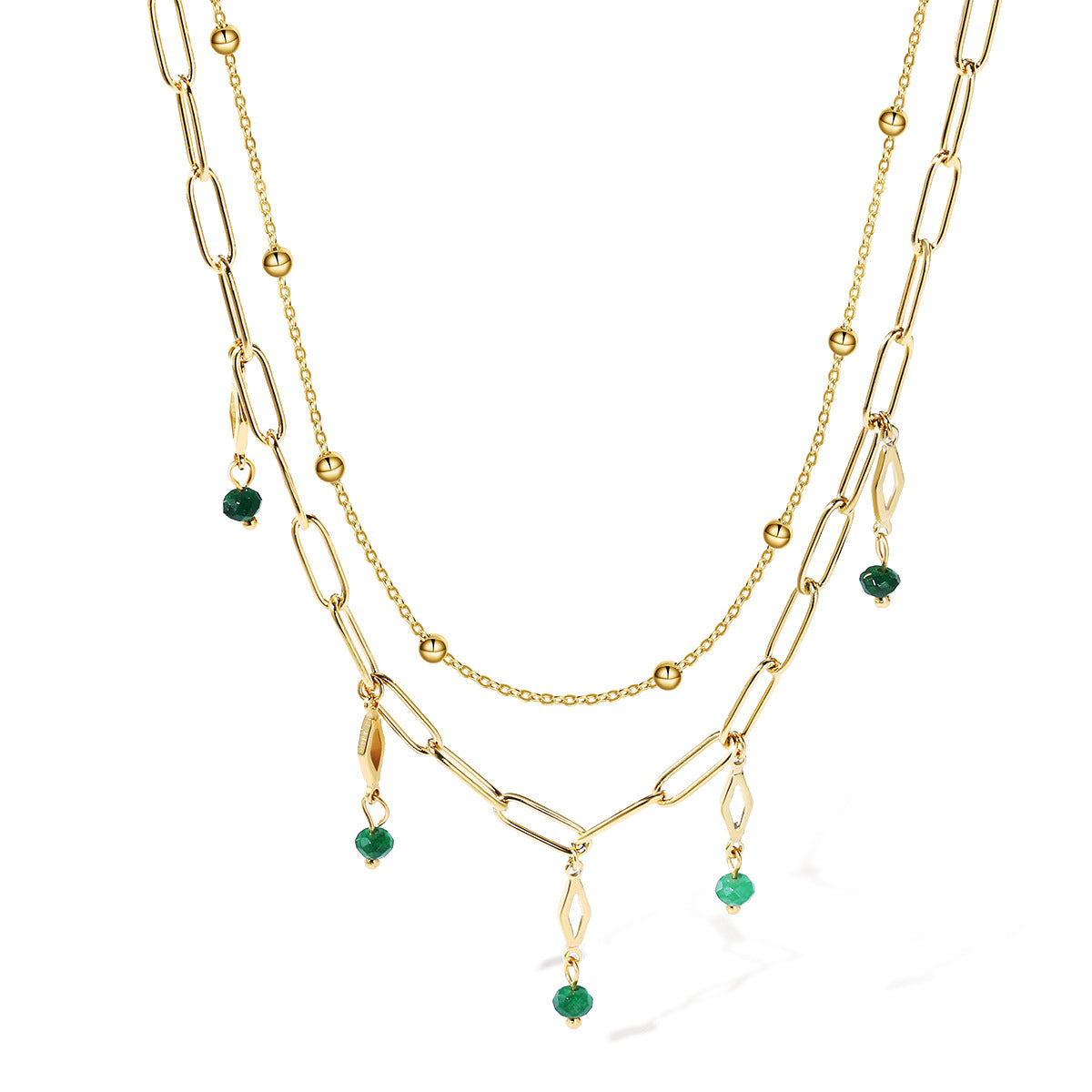 Wholesale Heart-Shaped Pendant Stainless Steel Necklace