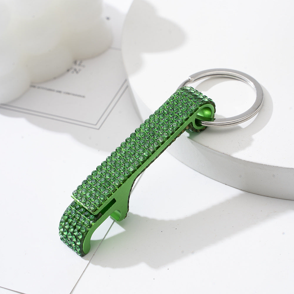 Wholesale Colorful Rhinestone Aluminum Alloy Beer Bottle Opener Keychain ACC-KC-ZhiYa004