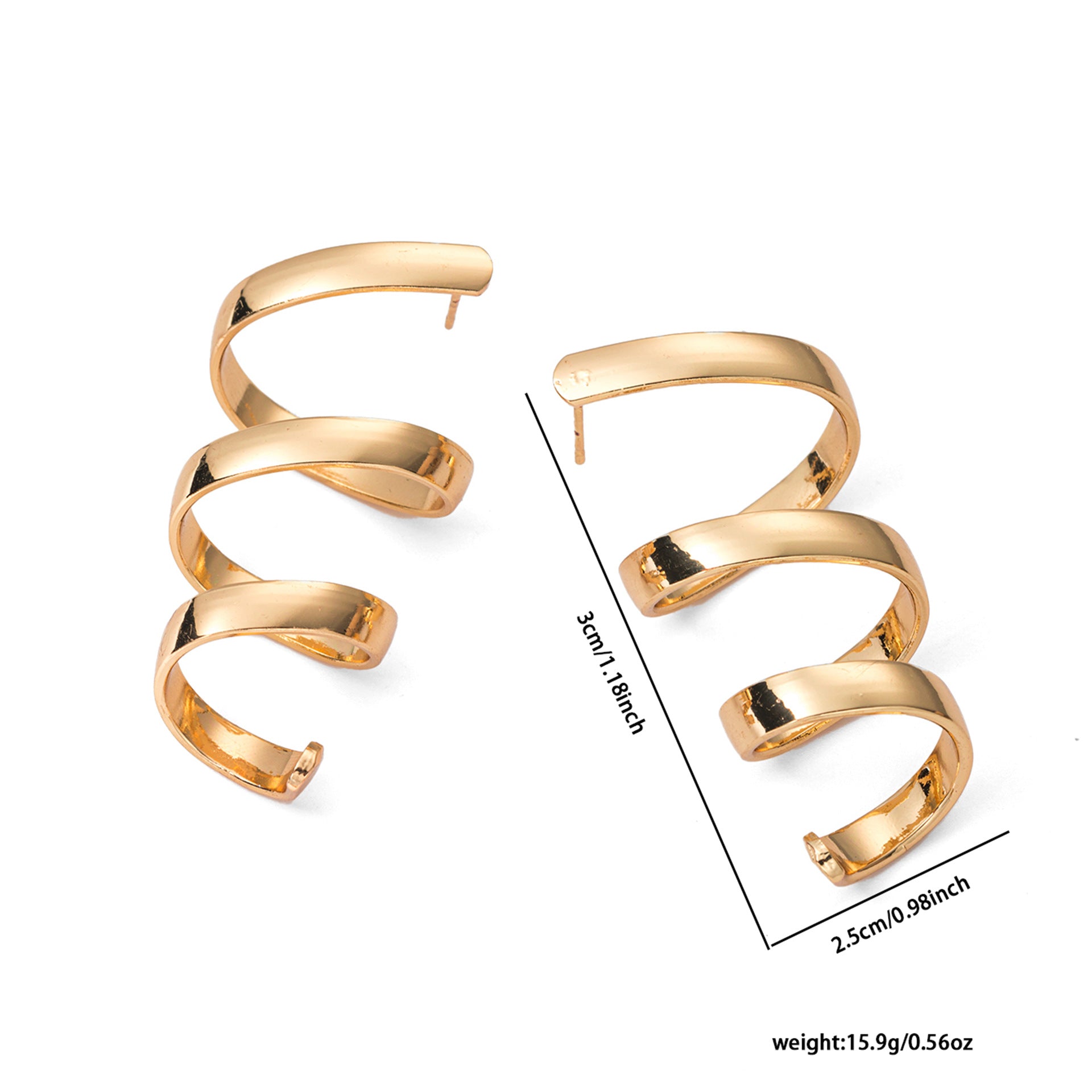 Wholesale  titanium steel metal feeling retro versatile  earrings