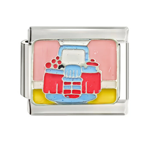 Wholesale 9mm Italian Charm Starter Bracelets DIY square Single Section Creative Stainless Steel Composable Bracelet