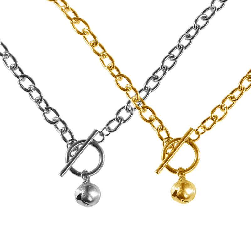 Wholesale Hip-Hop Style Round Beads Titanium Steel  choker necklace