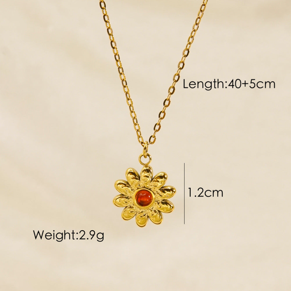 Wholesale  red titanium steel Women's necklace