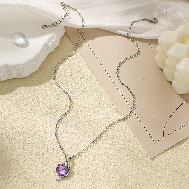 Wholesale Butterfly teardrop diamond necklace