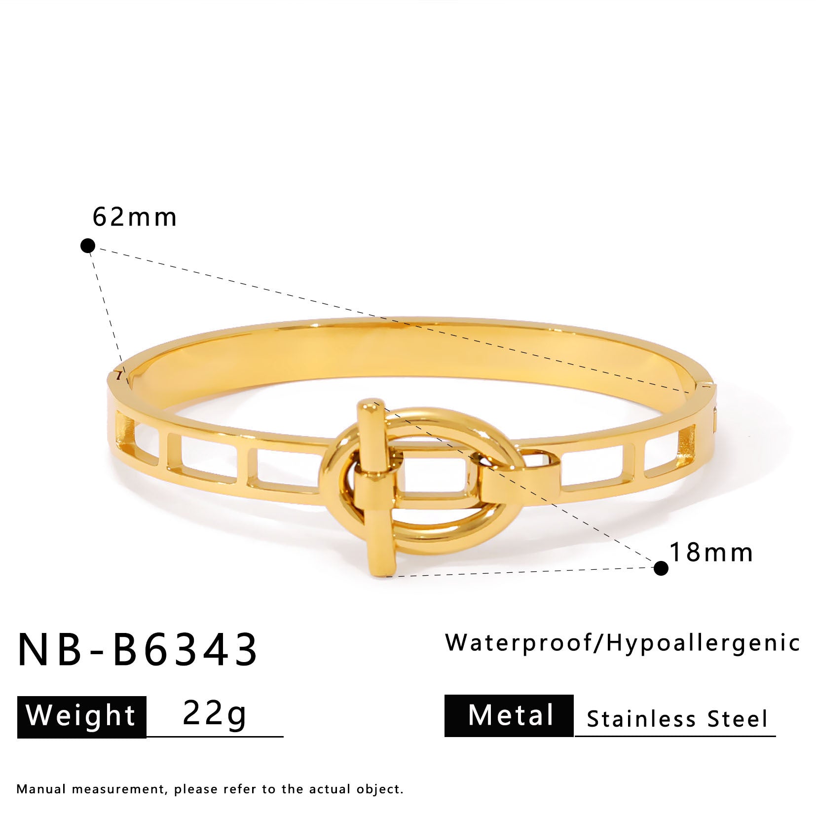 Wholesale Stainless Steel Electroplated Heart Zircon Bracelet Women' s Fashion Jewelry Accessory