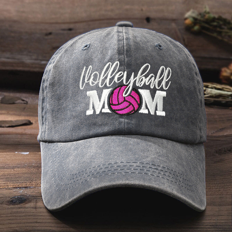 Wholesale Embroidered Hat VOLLEYBALL MOM Washed Baseball Cap Mother's Day ACC-HT-TangQiu016