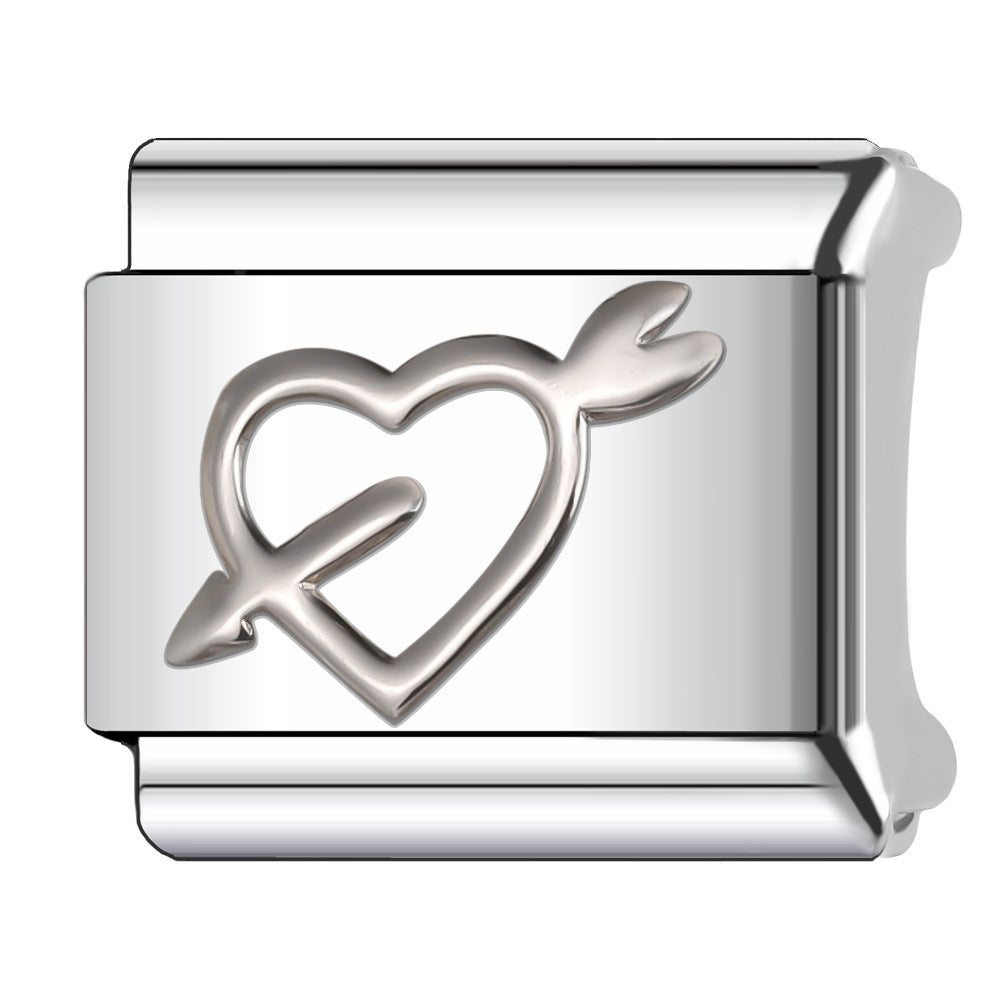 Wholesale 5pcs Italian Charm Bracelet 9mm DIY Splicing Cute Creative Stainless Steel Composable Bracelet