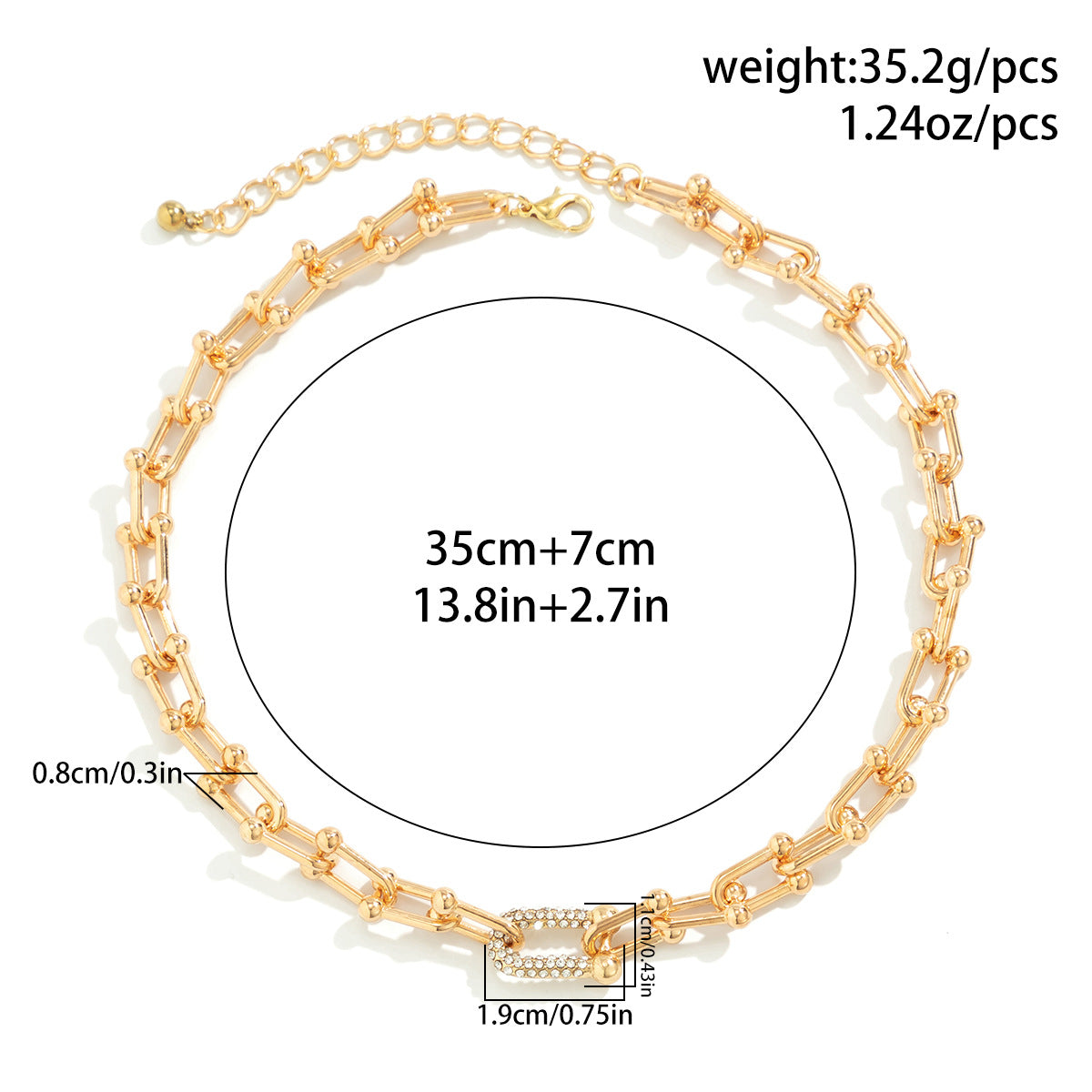 Wholesale Metal Love Necklace with Diamond Lock Pendant Clavicle Chain Choker Necklace ACC-NE-DN011