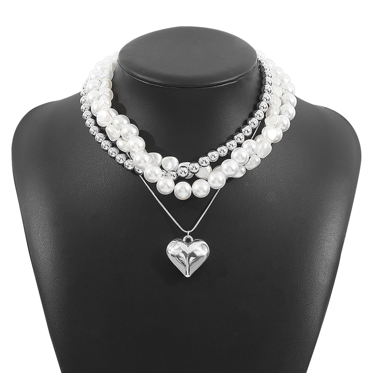 Wholesale  Love Pearl Bracelet suit Baroque Sweet Casual  Beaded Necklace