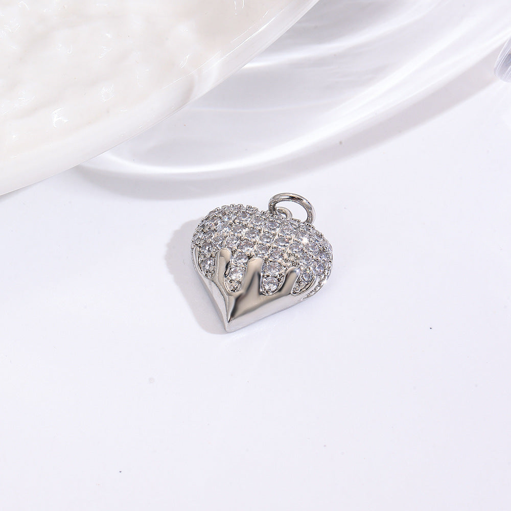 Wholesale Heart necklace copper plated 18k pendant necklace