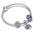 Wholesale S925 Sterling Silver Blue Ocean Star Language Star Valentine's Day Bracelet