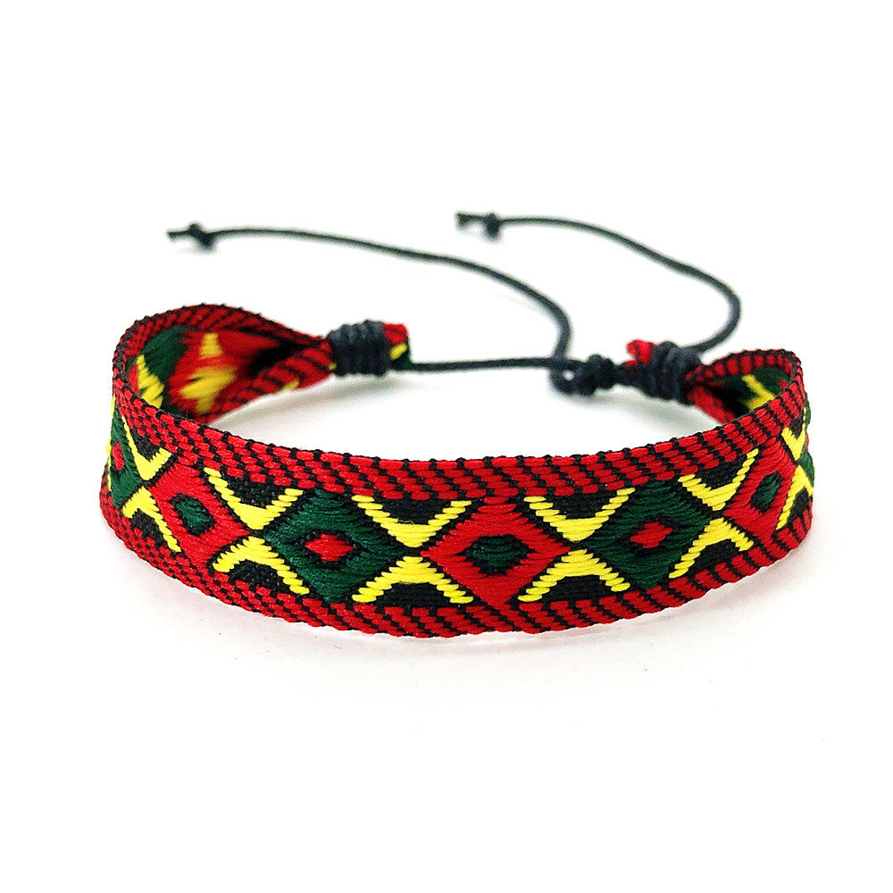 Wholesale  best selling retro ethnic style Bohemian men' s hand rope bracelet woven women' s bracelet jewelry