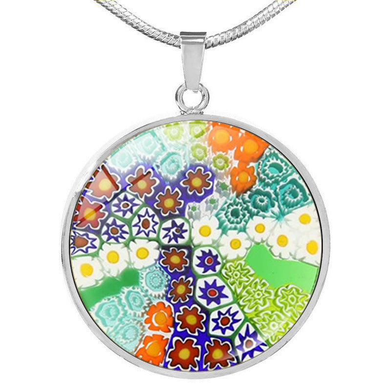 Wholesale Glass Pendant Necklace Sweater Chain