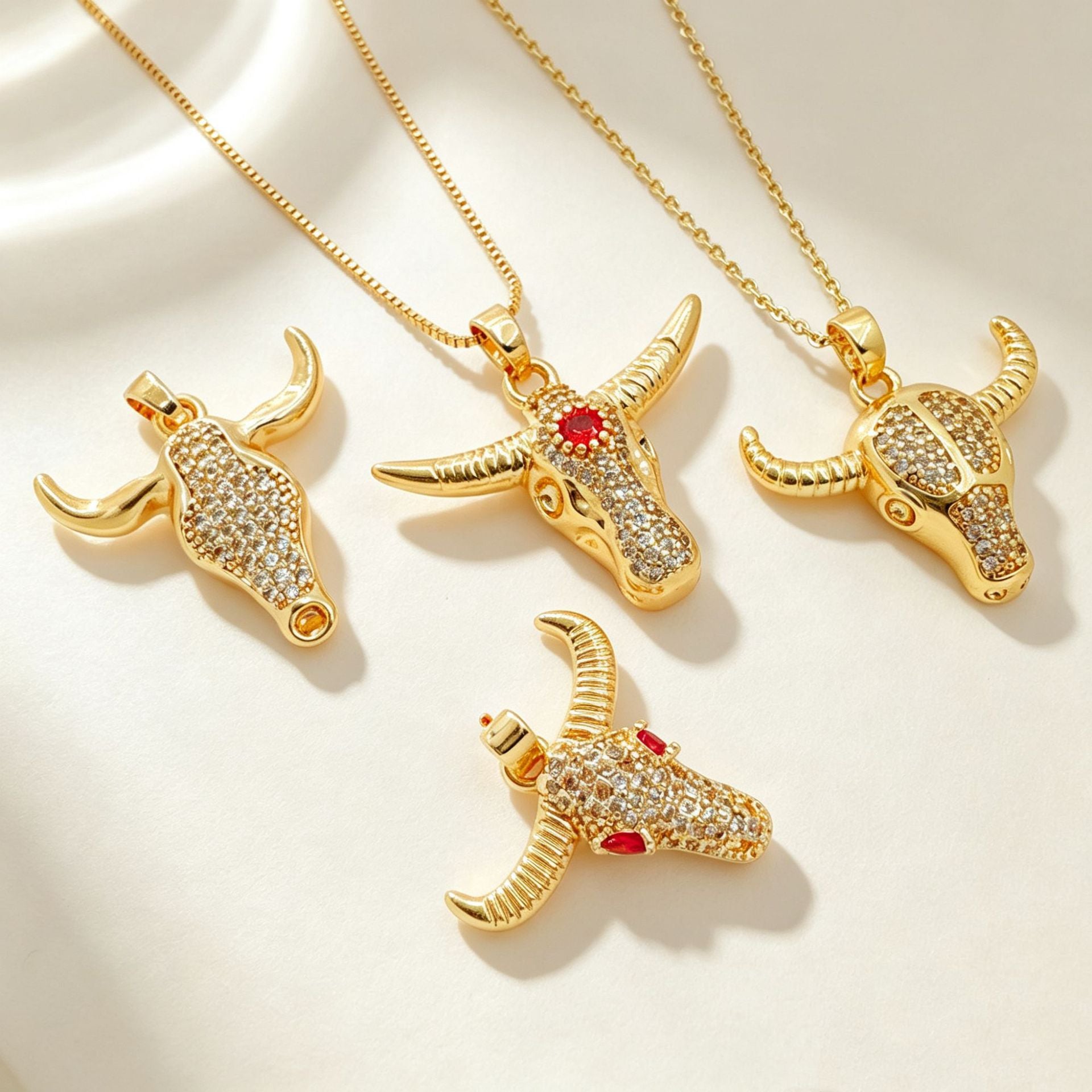 Wholesale Ins Style Cow Head Pendant Necklace