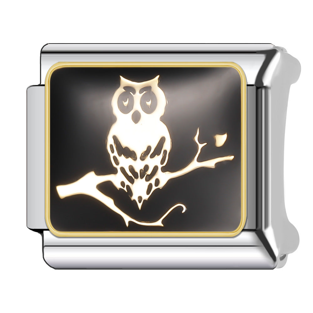 Wholesale Italian Charm Bracelet 9mm DIY Splicing Halloween Series Stainless Steel Composable Bracelet