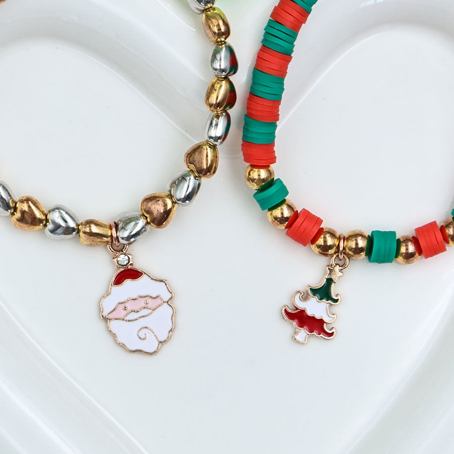 Wholesale Christmas Letter Beads Clay Bracelets ACC-BT-Xiny024