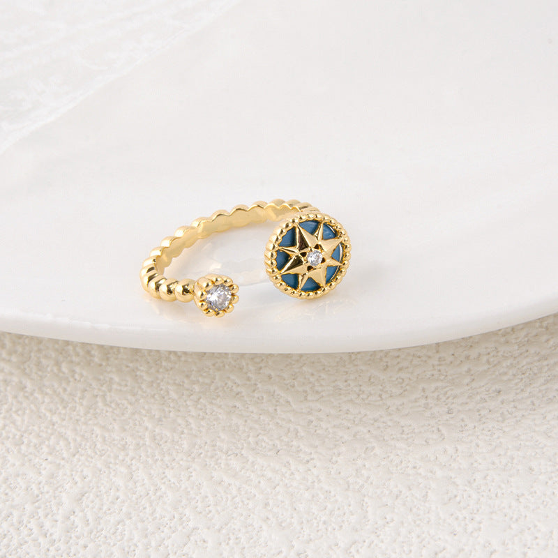 Wholesale Vintage Compass 18K Gold Hollow Rings