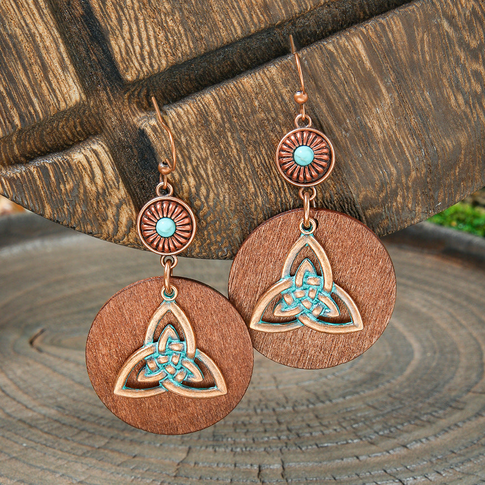 Wholesale Retro Bohemian Alloy Geometric Earrings for Everyday Wear