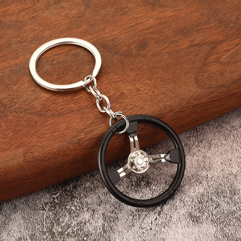 Wholesale Racing three-spoke steering wheel keychain