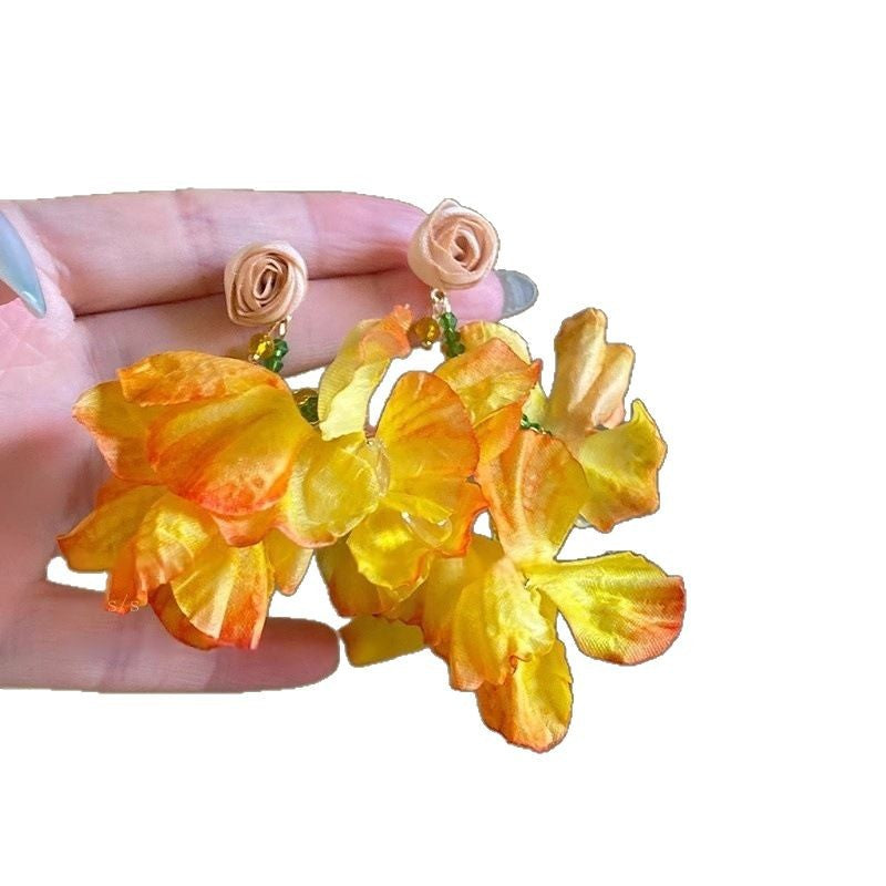 Wholesale Colorful flower earrings