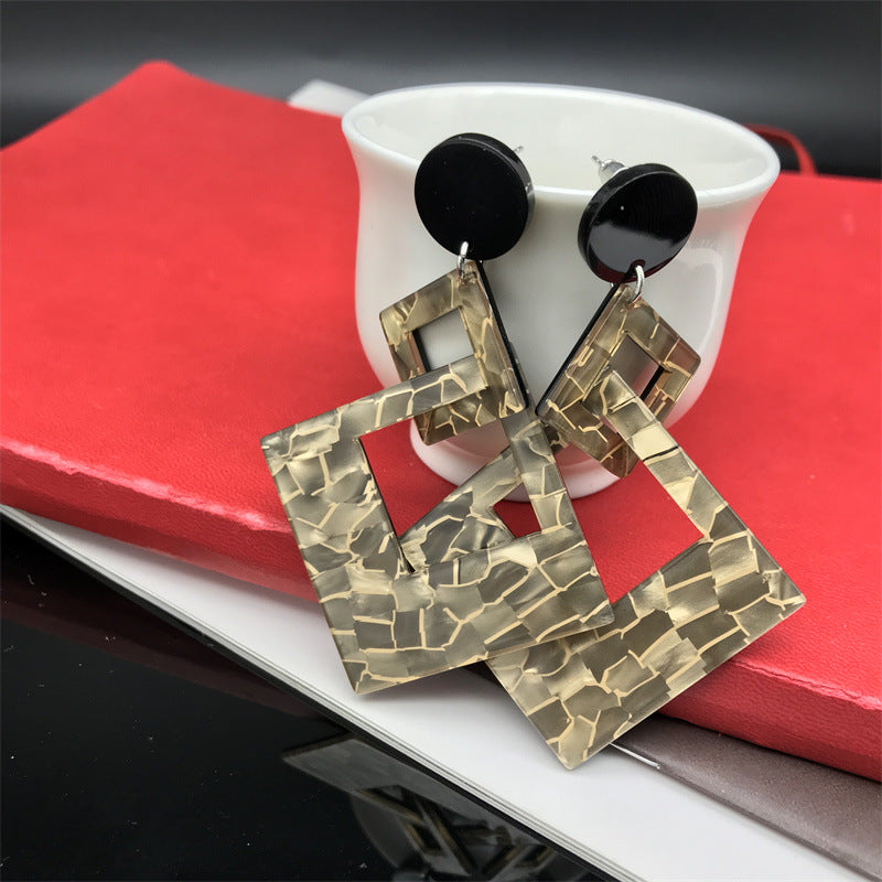 Wholesale Rhombus Acrylic Earrings ACC-ES-FX003