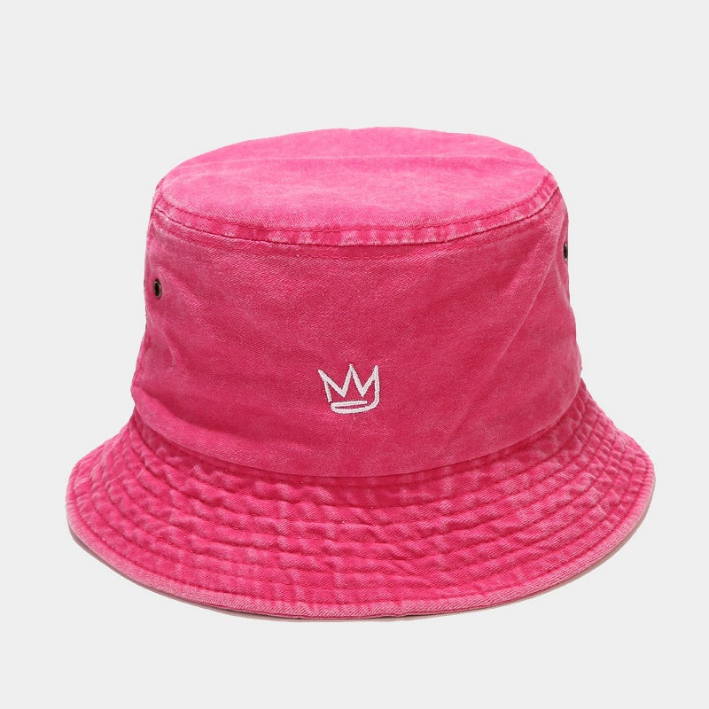 Wholesale Crown Embroidered Fisherman Hat