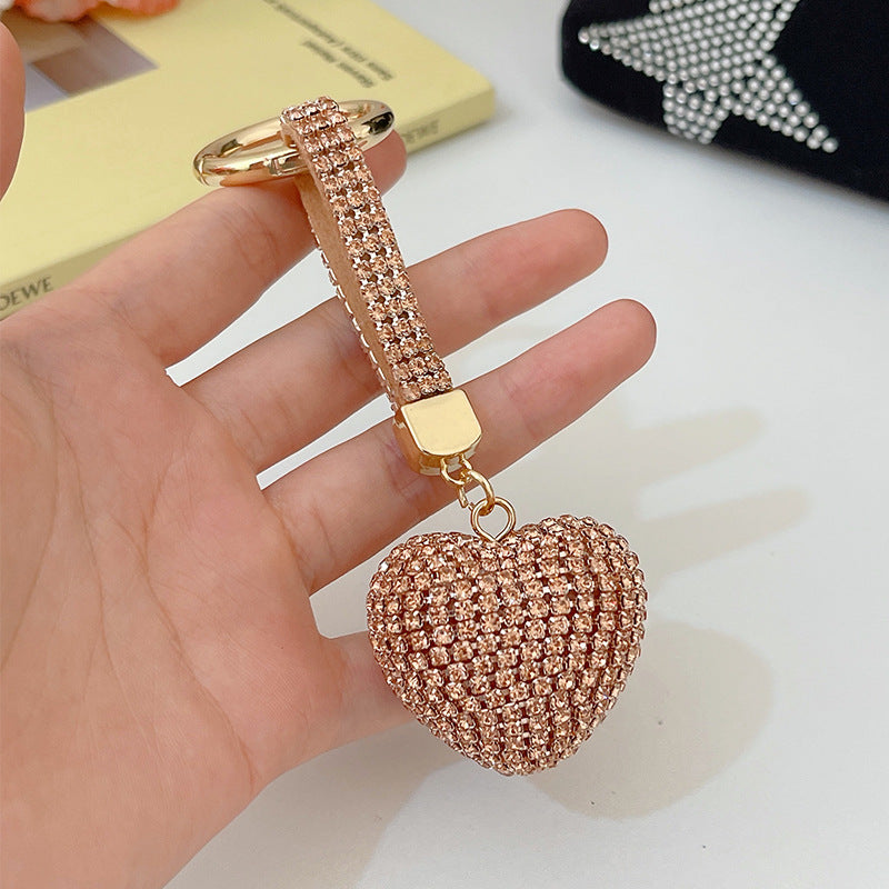 Wholesale Diamond-studded Heart Metal Keychain ACC-KC-CH057