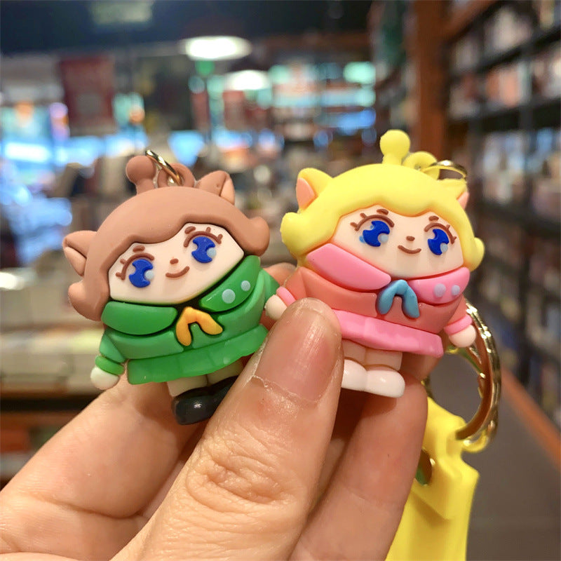 Wholesale Cartoon Cute Silicone Keychain ACC-KC-Lanb003