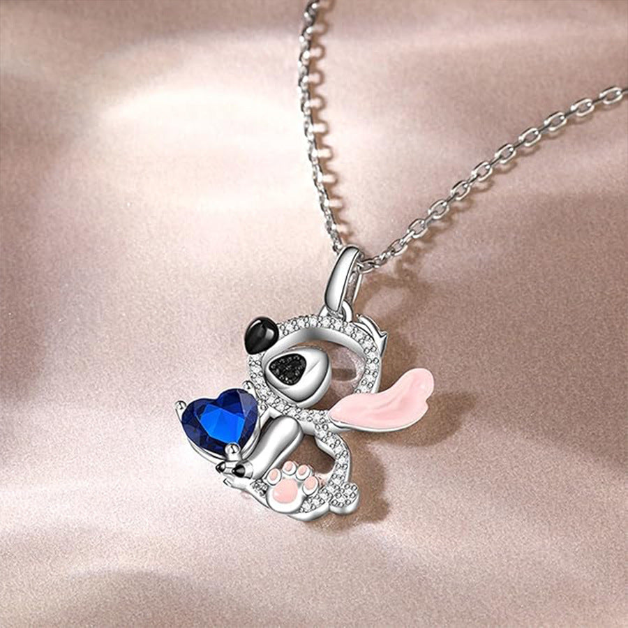 Wholesale Simple Hollow Diamond Black Dragon Clavicle Chain  Necklace