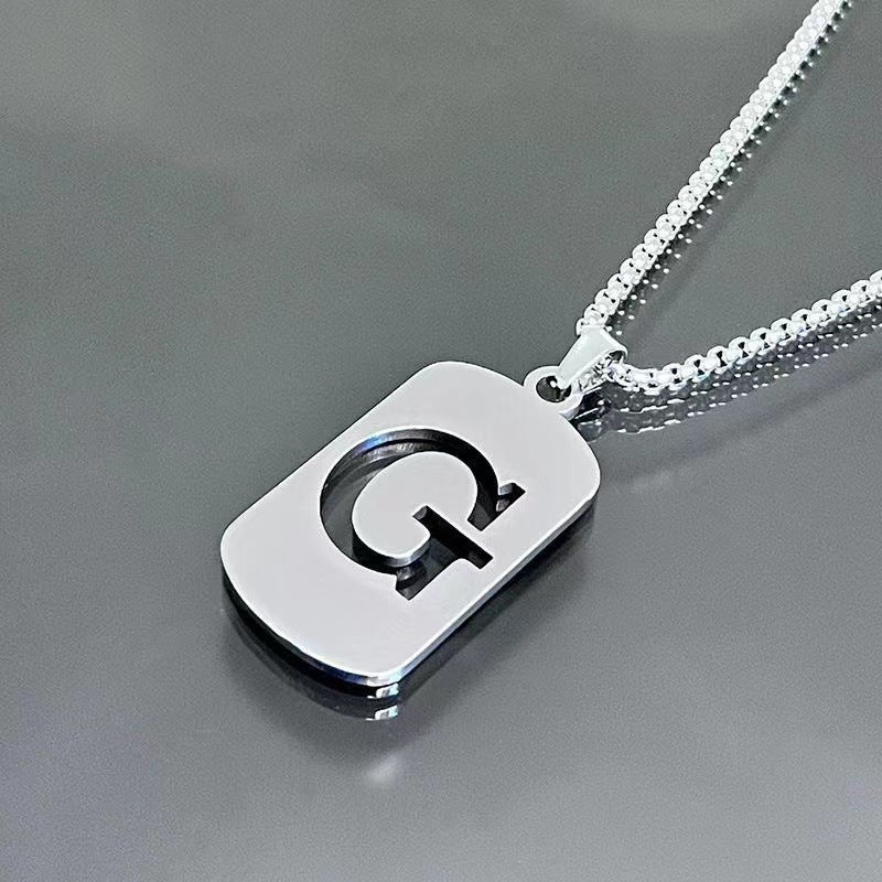 Wholesale  26 English letter necklace titanium steel chain