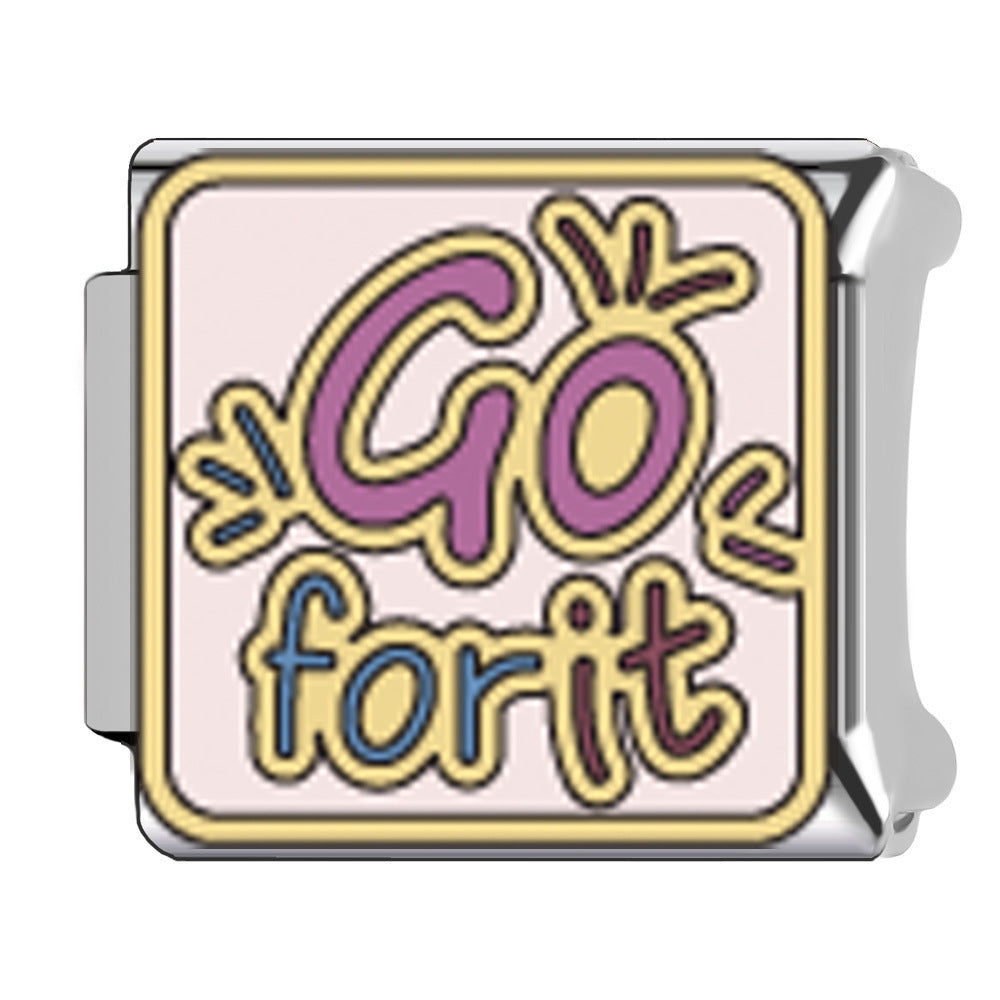 Wholesale Italian Charm Bracelet 9mm DIY Mother' s Day  Creative Stainless Steel Composable Bracelet