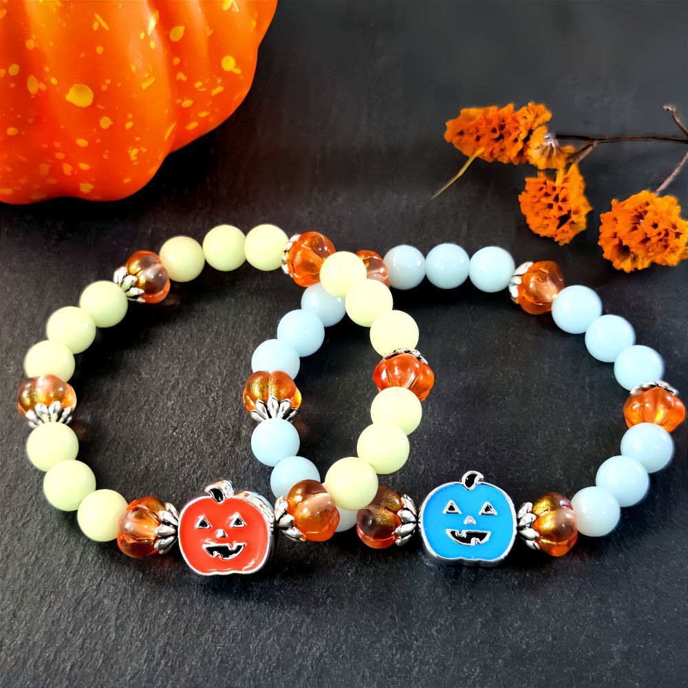 Wholesale Luminous Bead  Pumpkin Grimur Bracelet