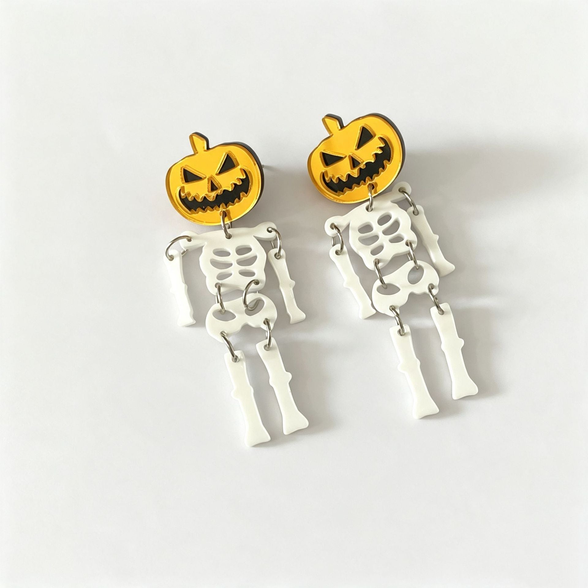 Wholesale  Pumpkin Skull Acrylic Earrings Fashion Party Jewelry Accessory