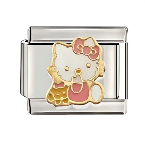 Wholesale Italian Charm Starter Bracelets DIY square Single Section Creative Stainless Steel Composable Bracelet