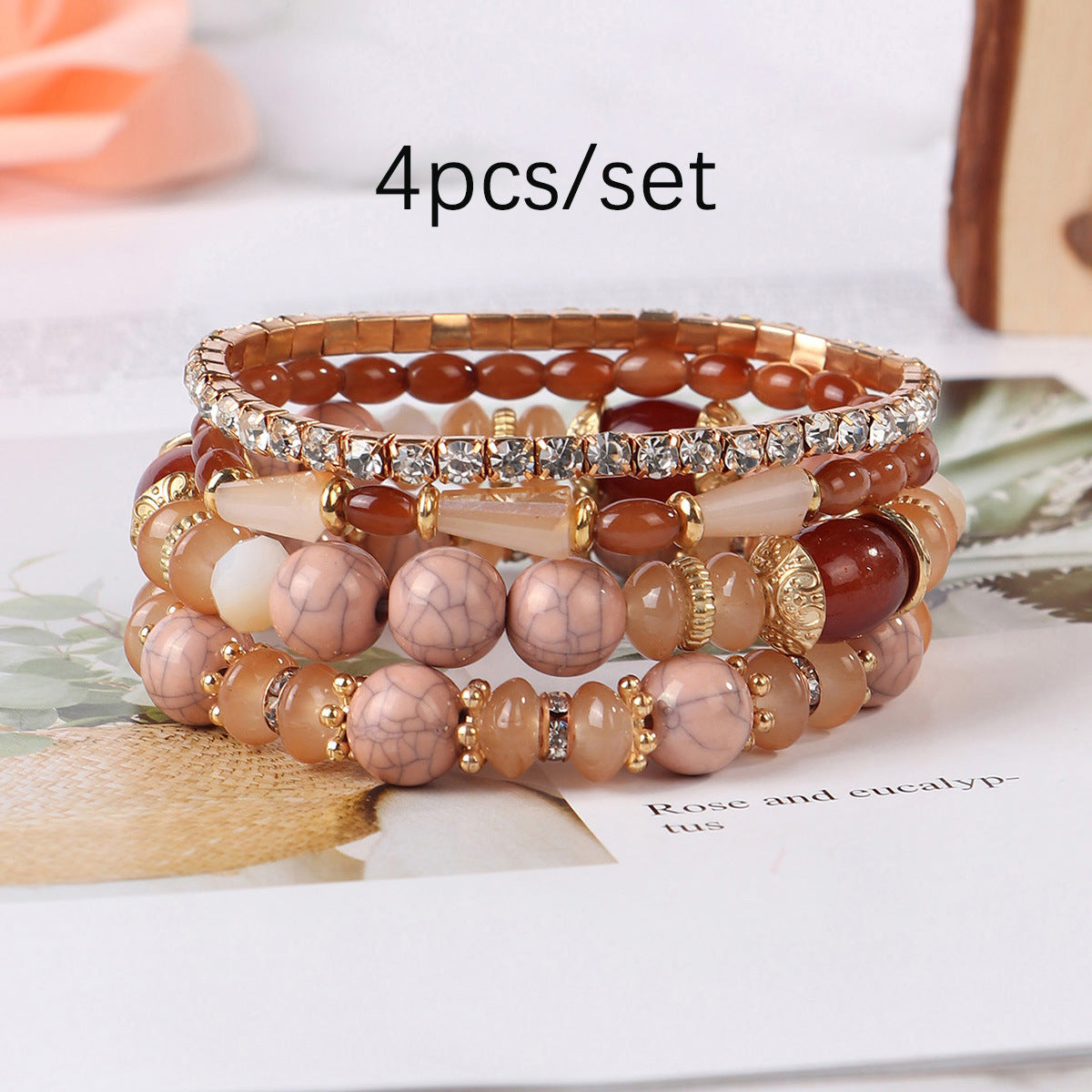 Wholesale Multilayer Bohemian Bead Bracelet Set ACC-BT-Lijie008