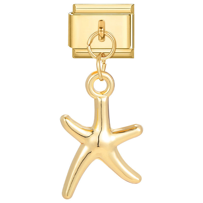 Wholesale Italian Charm Bracelet 9mm DIY Splicing Heart Pendant Titanium Steel Composable Bracelet