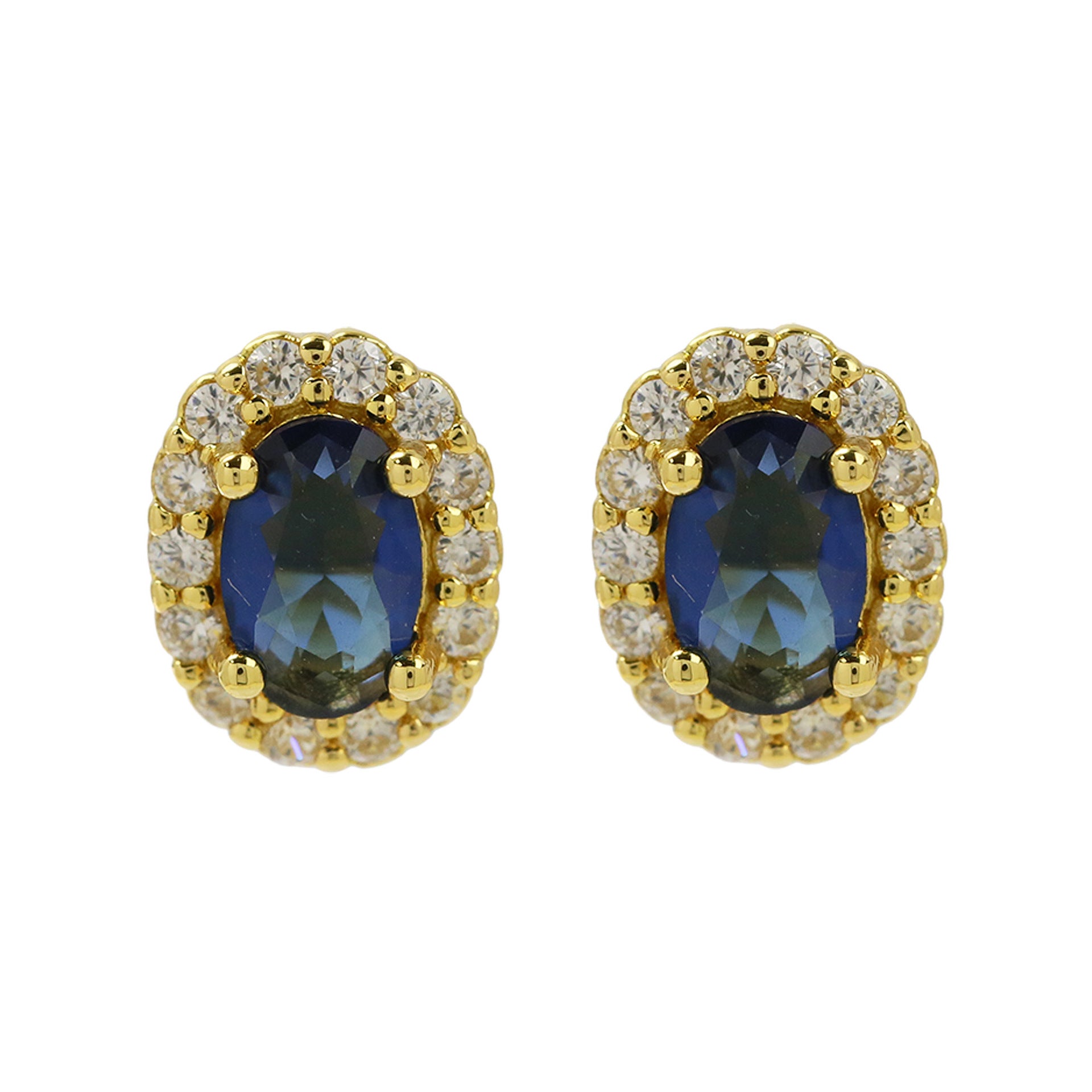 Wholesale  Brass Color Gem December Birthstone Birthstone Earrings