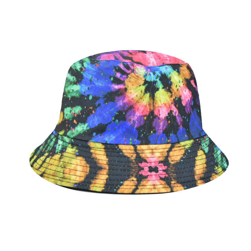 Wholesale Colorful Tie Dye Bucket Hat For Men Women Wide Brim Sun Hat Trendy Summer Fashion Accessory