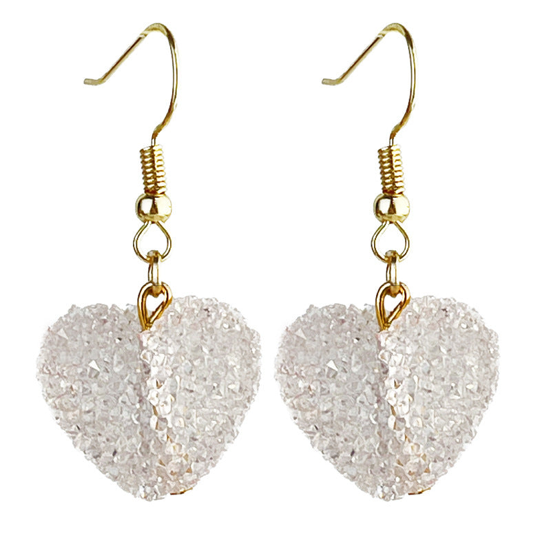 Wholesale 2 Pairs/pack Valentine's Day Love Three-Dimensional Resin Diamond Earrings ACC-ES-HY203