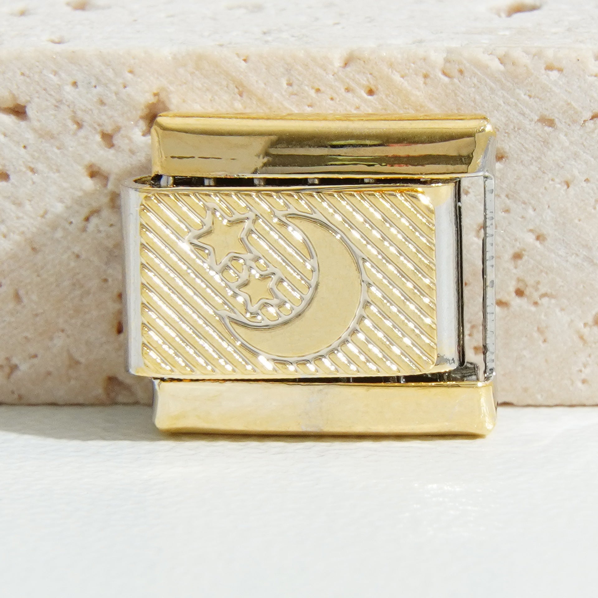 Wholesale  9mm Italian Charm Starter Bracelets DIY square Single Section Creative Stainless Steel Composable Bracelet