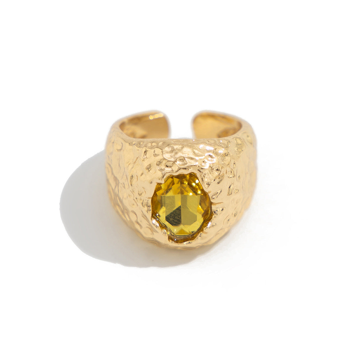 Wholesale Liquid alloy glossy geometric ring set