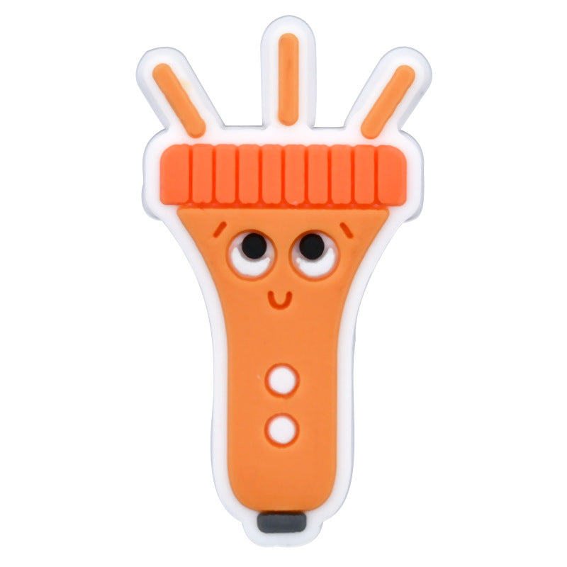 Wholesale Random 100pcs Cartoon Camping Series PVC Soft Rubber Shoe Buckle Decoration ACC-SC-RYY061