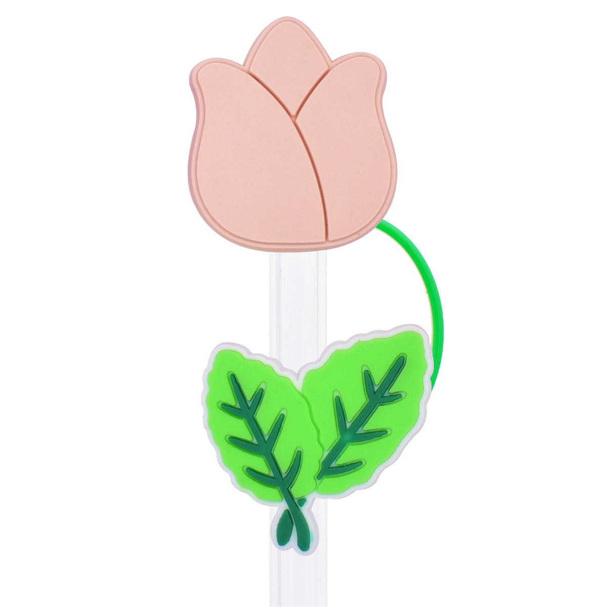 Wholesale Random 100pcs Tulip Straw Tube Cap 10mm Soft Glue Straw Decoration Straw Cover ACC-SCR-RYY033