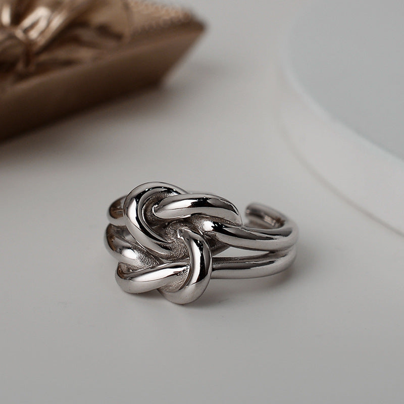 Wholesale Light Luxury Multi-layer Winding S925 Silver Rings ACC-RS-YWE013