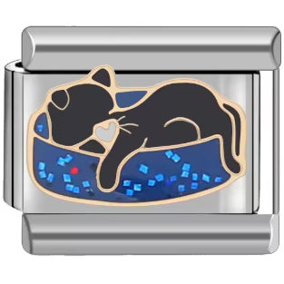 Wholesale Italian Charm Bracelet 9mm DIY Splicing Removable Color Cat Stainless Steel Composable Bracelet