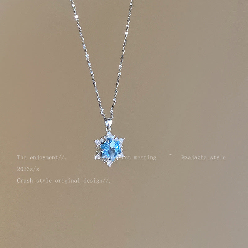Wholesale Snowflake Zircon Autumn and Winter Necklace