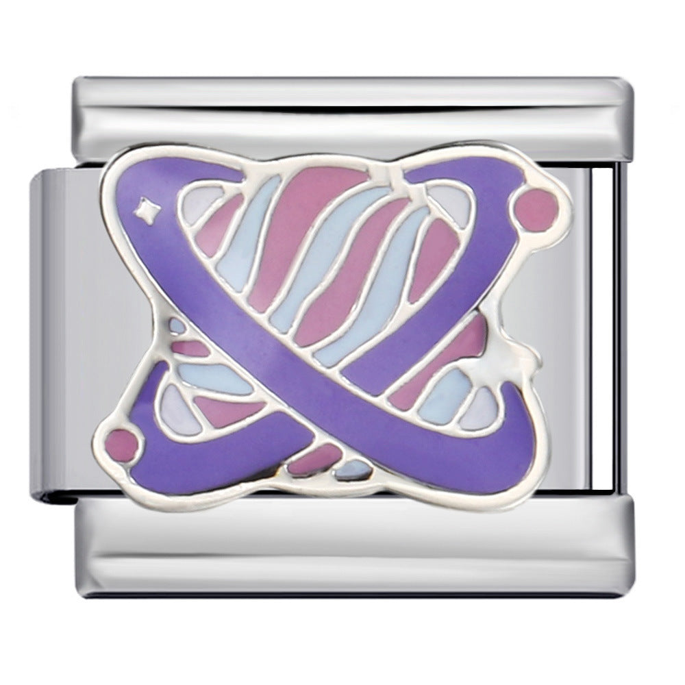 Wholesale  Italian Charm Bracelet 9mm DIY dripping Creative Stainless Steel Composable Bracelet