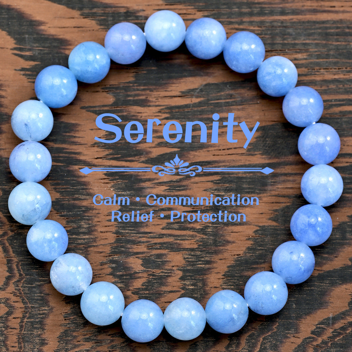 Wholesale Vintage Blue Stone Round Beaded Bracelet,  Women' s Elastic Stretch,  Fashion Accessory Gift for Resale