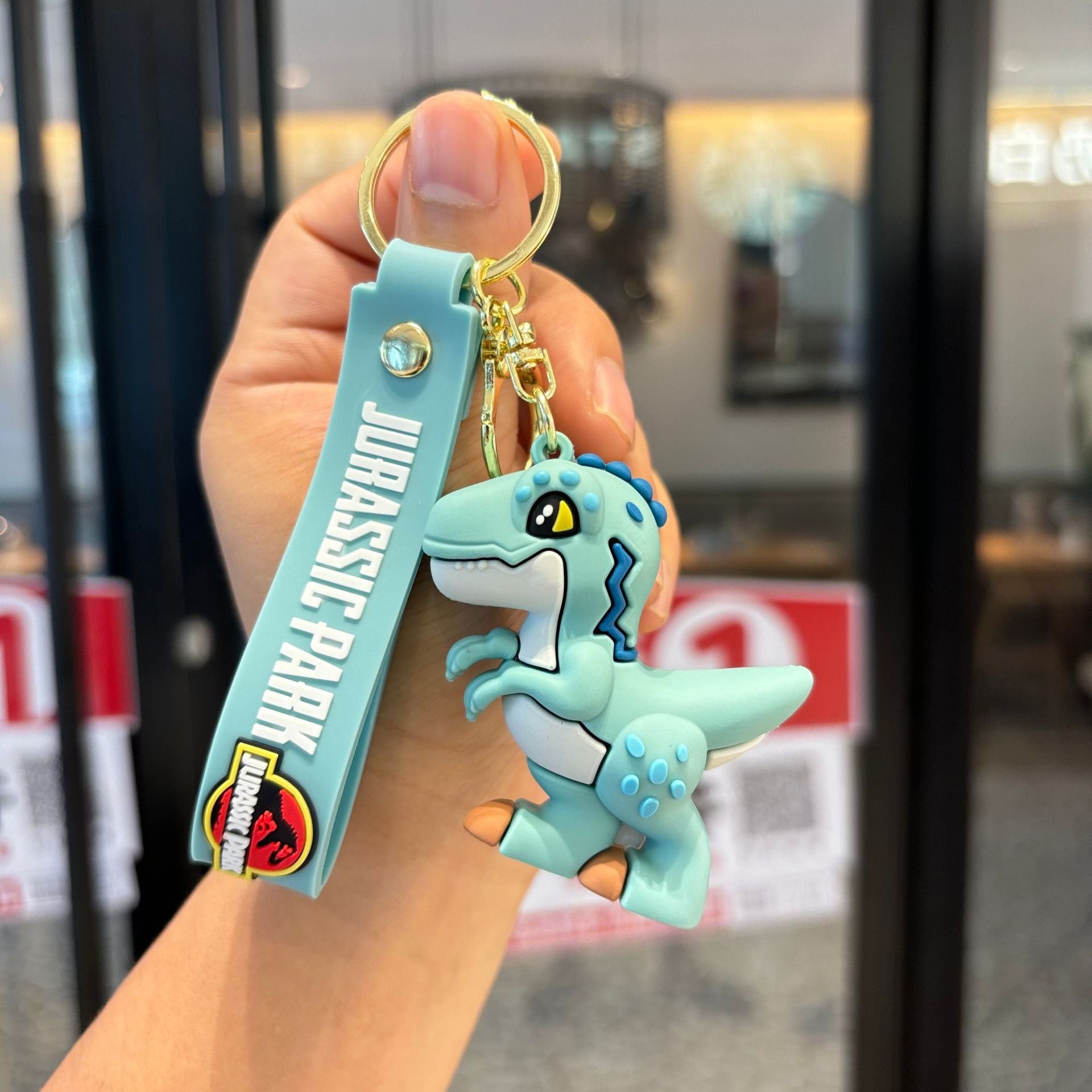 Wholesale Cartoon Dinosaur Keychain PVC Decorative Car Key Accessory Gift