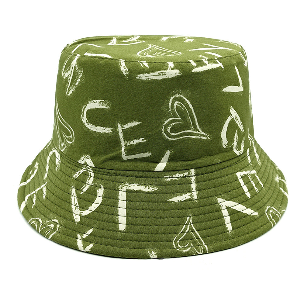 Wholesale Heart letter bucket hat